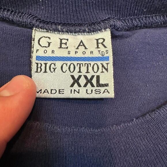 Michigan K.I. Sawyer A.F.D vintage tee shirt. Navy Blue.   Size XXL - Picture 3 of 6